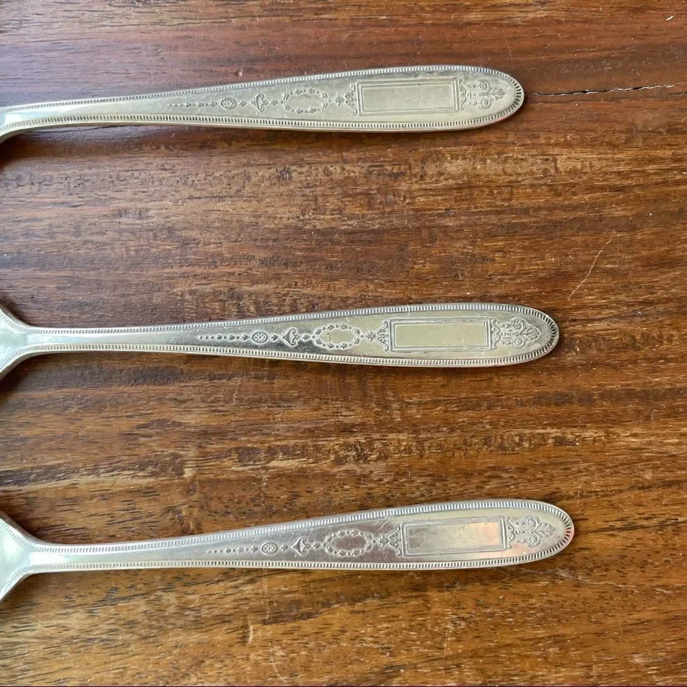Antique 1921 Oneida Community Plate Grosvenor Teaspoons Set of 5 No Monogram